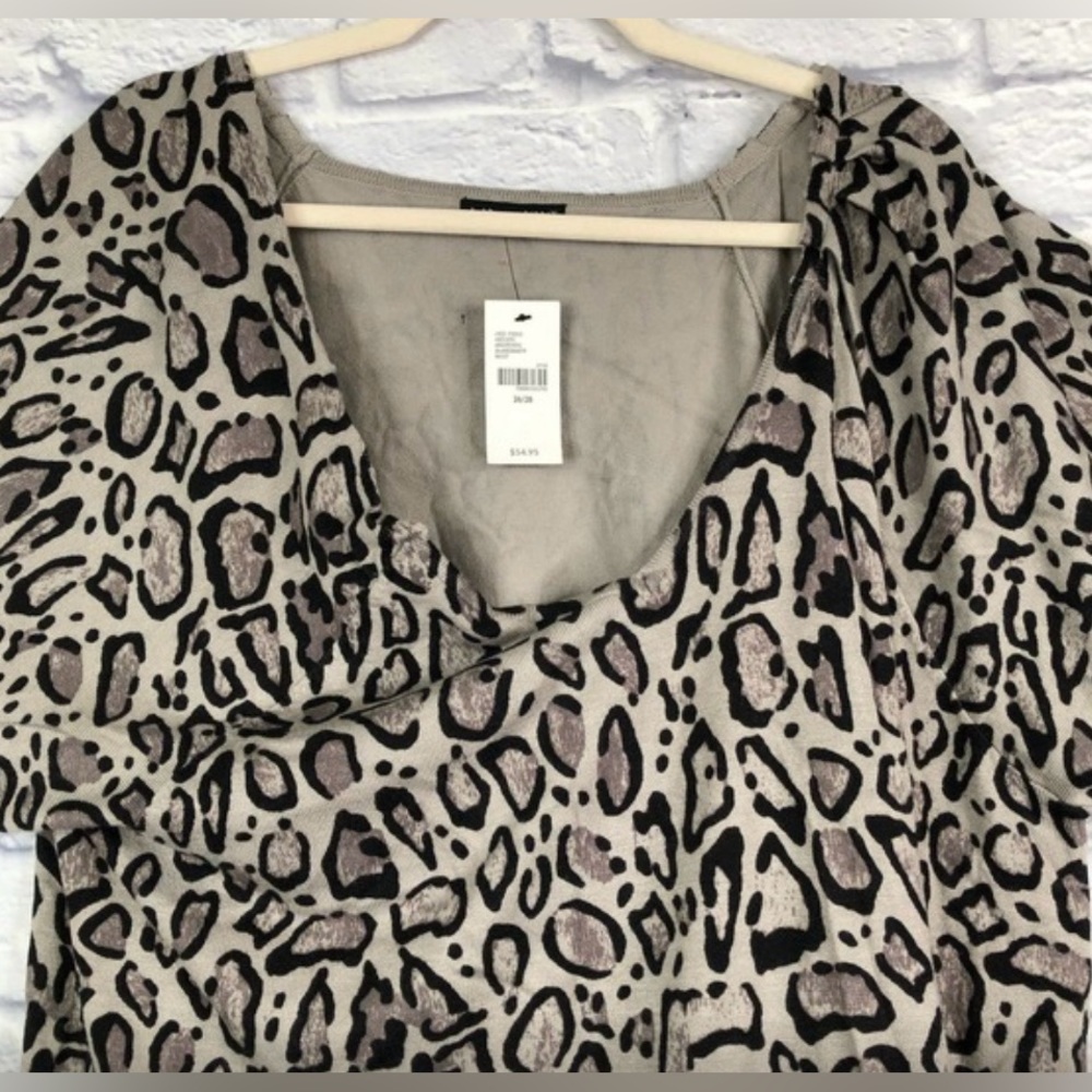 Lane Bryant Animal Print Asymmetric Top Plus Size NWT